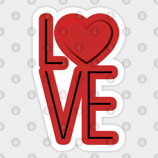 LOVE ME Sticker by EdsTshirts